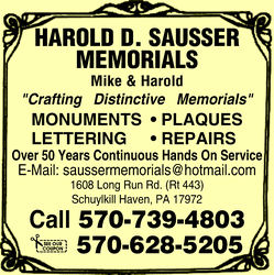Harold D. Sausser Memorial